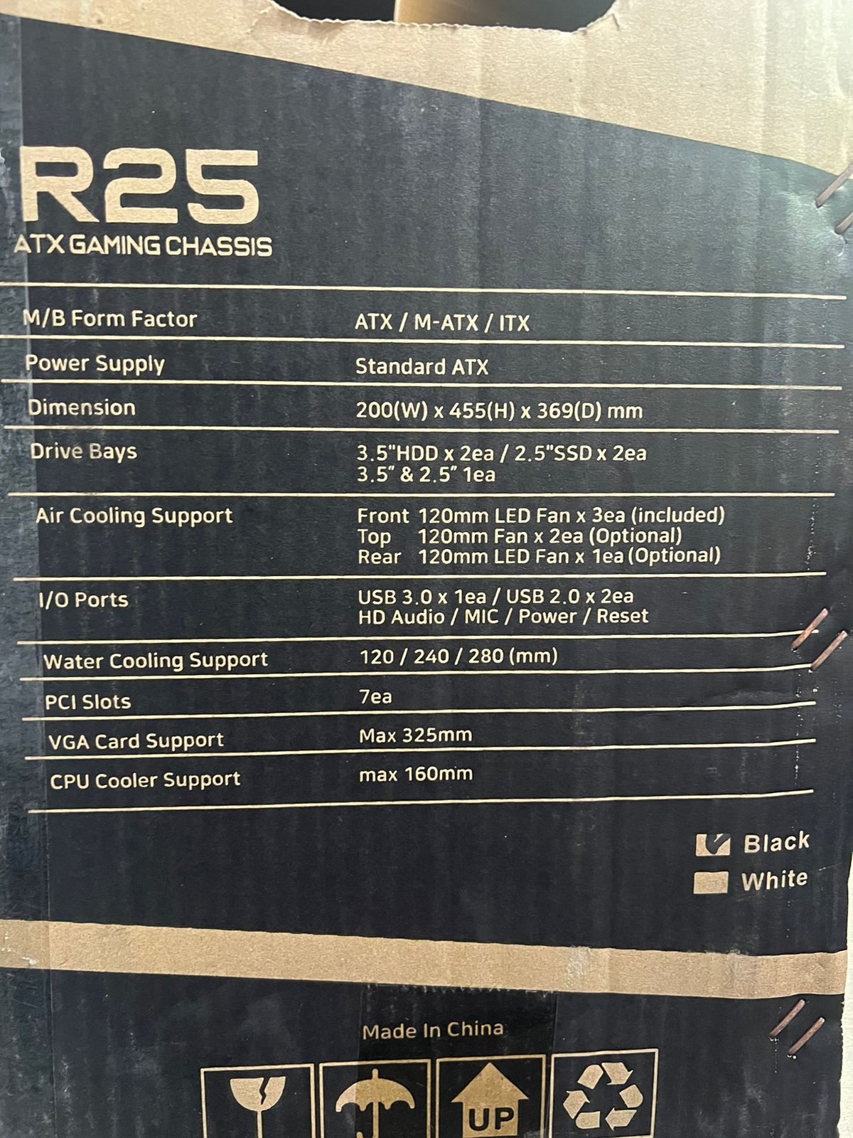 Sonic Casing R25 Black 4 RGB Fans Sonic Casing R25 Black 4 RGB Fans